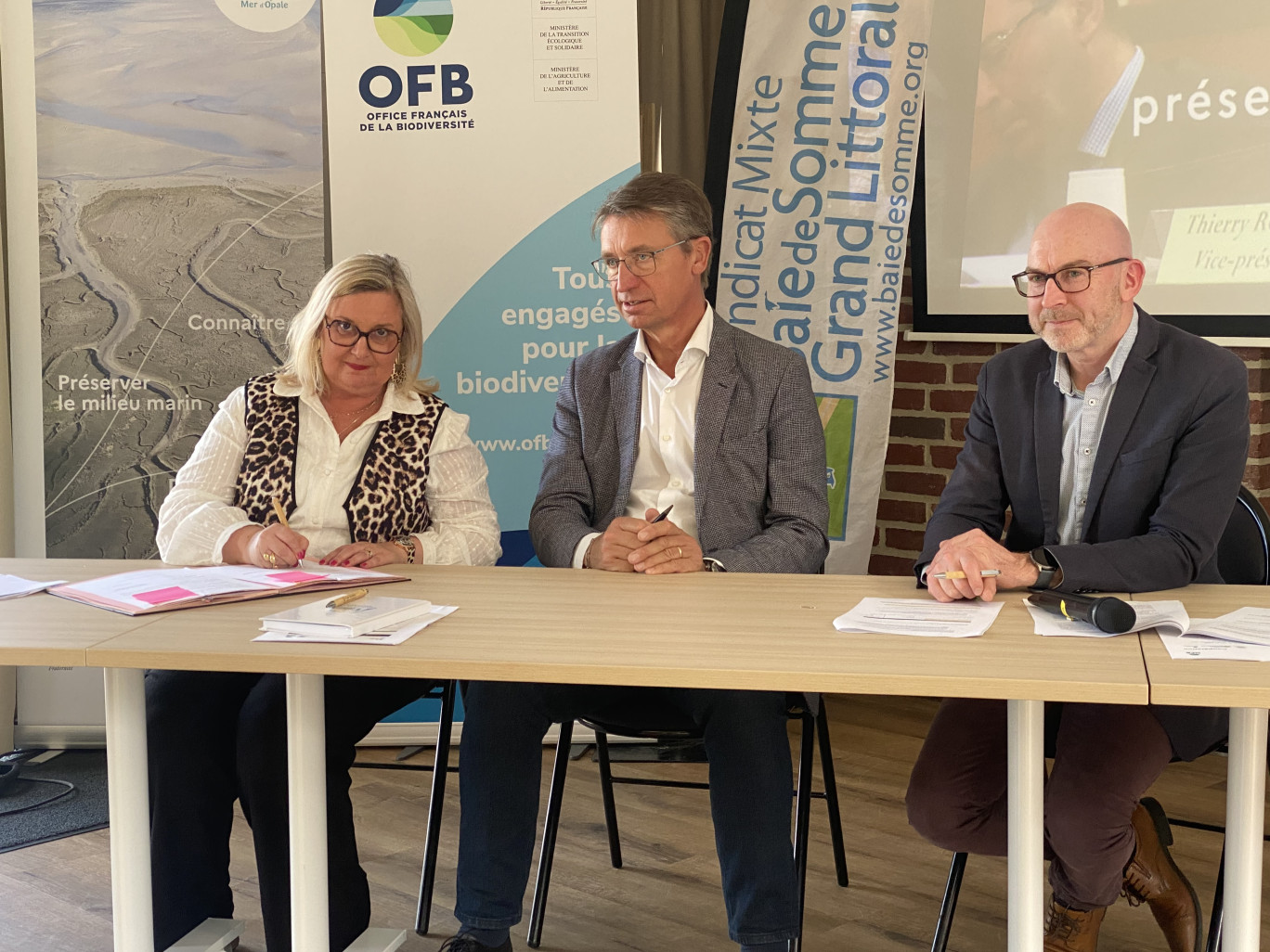 Sabrina Holleville-Milhat, Emmanuel Maquet et Frédéric Fasquel.