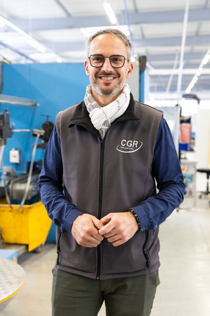 Antoine Gros, directeur du site de CRG Tricot. © Eloïse Le Névanic