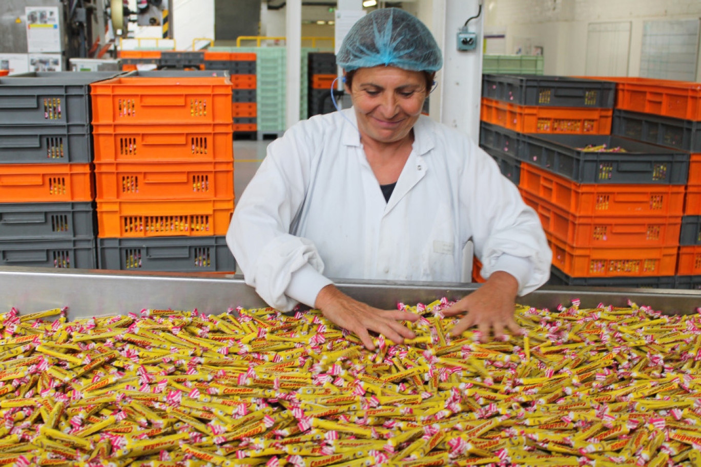 82 000 kilomètres de bonbons sont produits sur le site de Bondues chaque année. © Marie Boullenger
