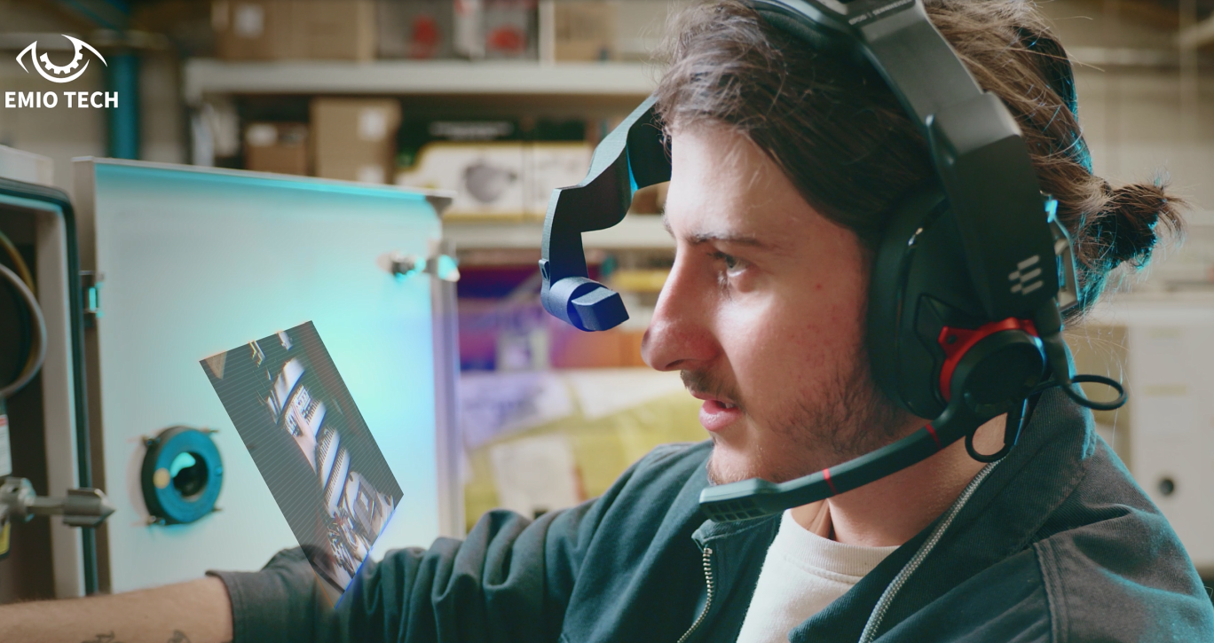 Le casque Xpert Visio d’Emiotech intéresse les industriels soucieux de conserver les savoir-faire mais aussi les centres de formation. © Emiotech