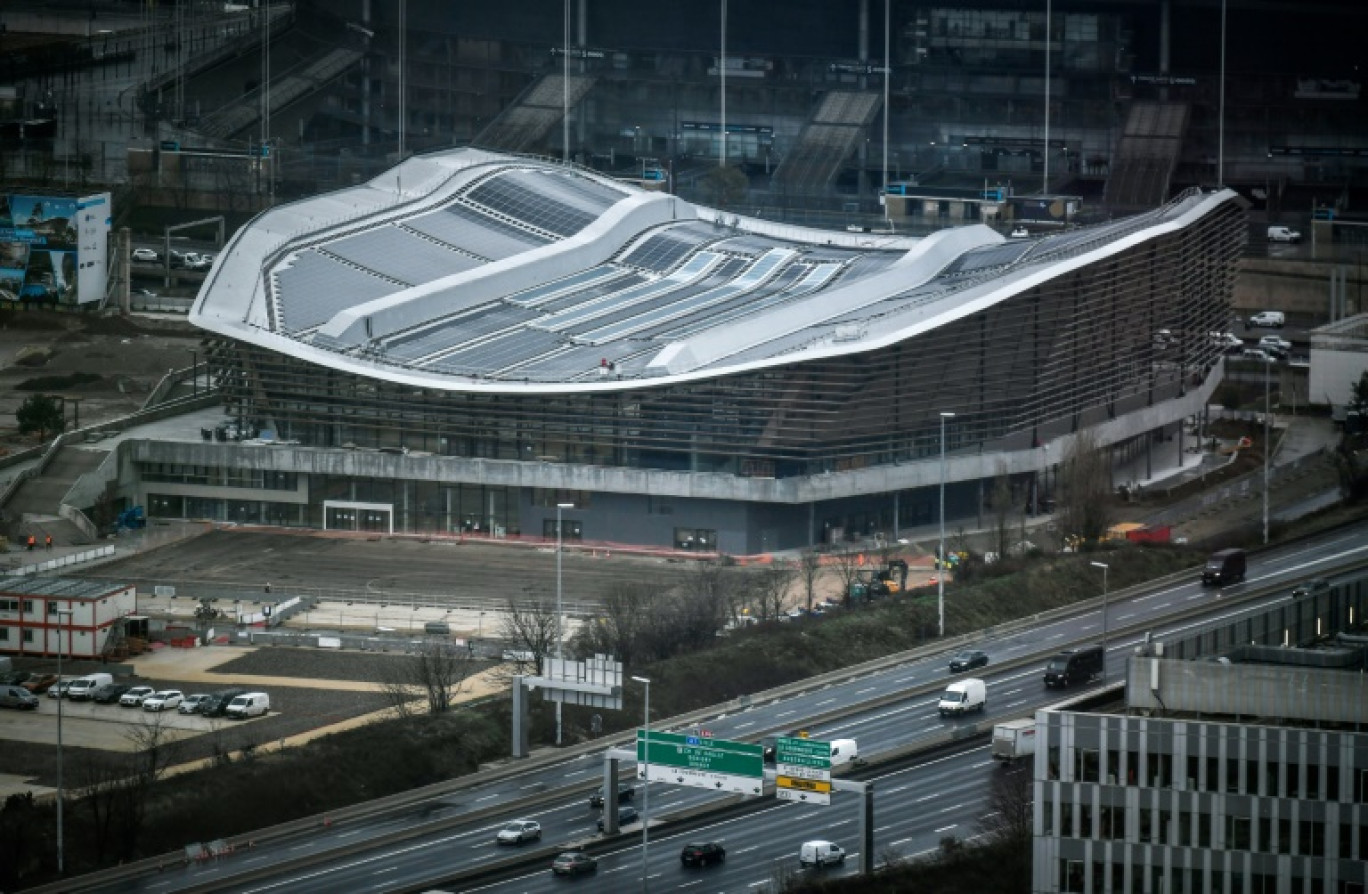Le centre aquatique olympique à Saint-Denis, en Seine-Saint-Denis, le 7 février 2024 © STEPHANE DE SAKUTIN