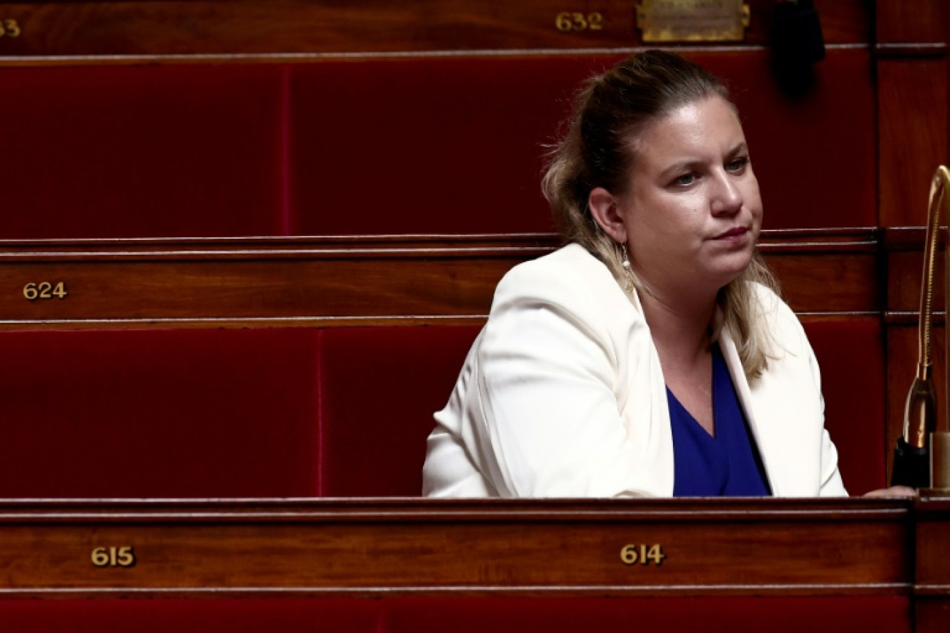 La cheffe de file des députés LFI Mathilde Panot le 28 mai 2025 à l'Assemblée nationale à Paris © Thibaud MORITZ
