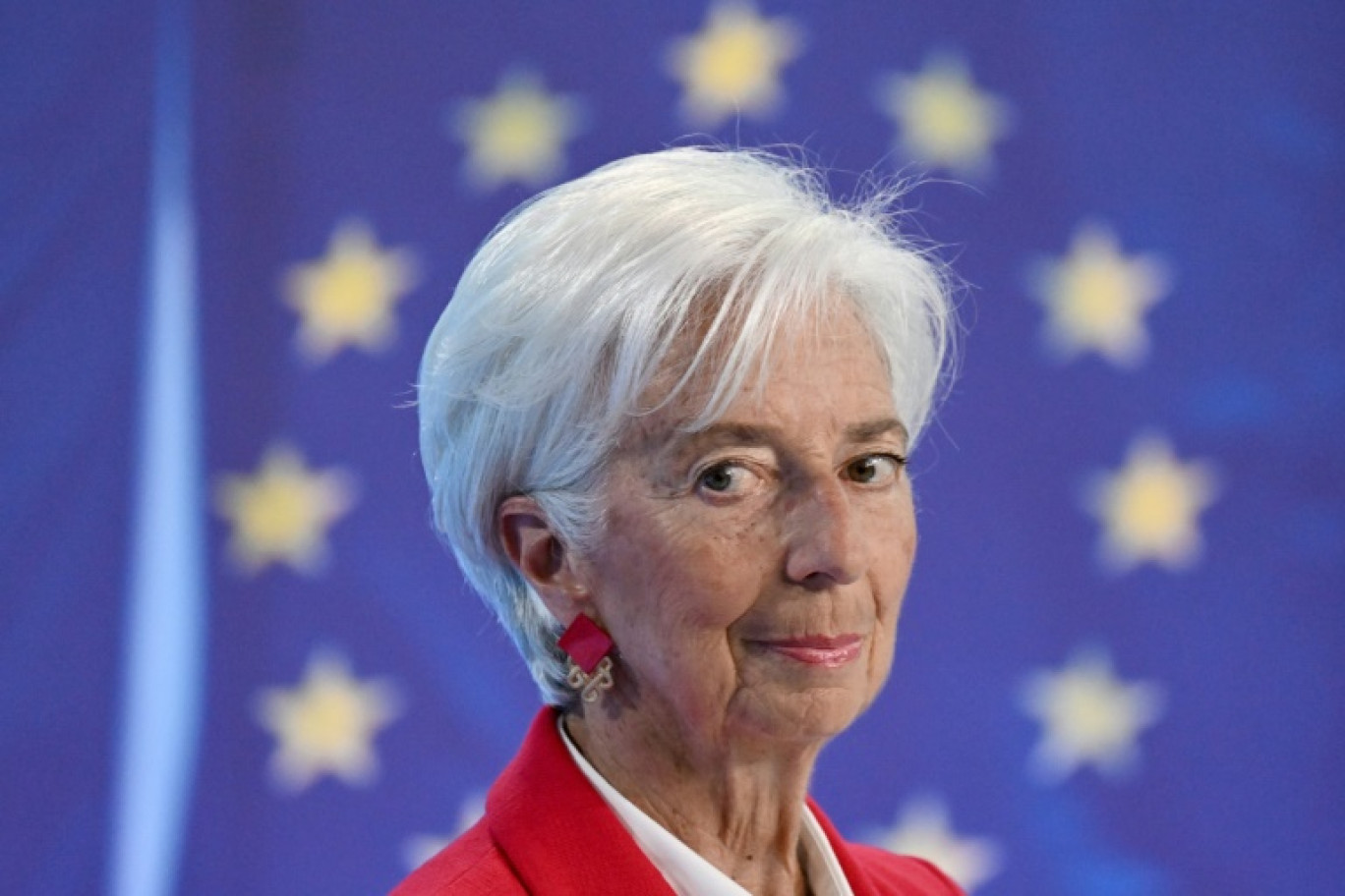 La présidente de la BCE Christine Lagarde, lors d'une conférence de presse à Francfort, le 5 juin 2025 © Kirill KUDRYAVTSEV
