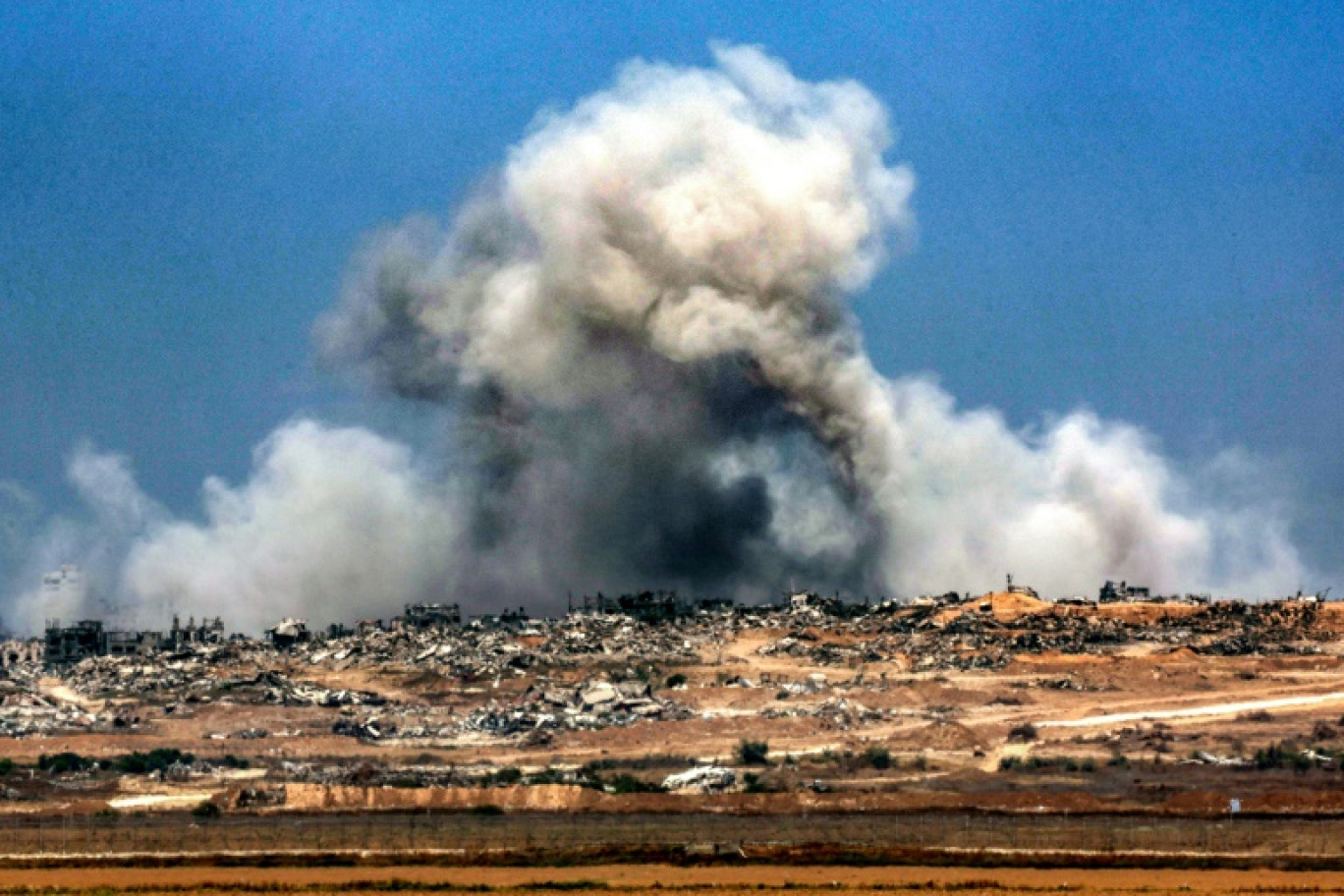 Bombardement israélien sur la bande de Gaza, le 5 juin 2025 © Jack GUEZ