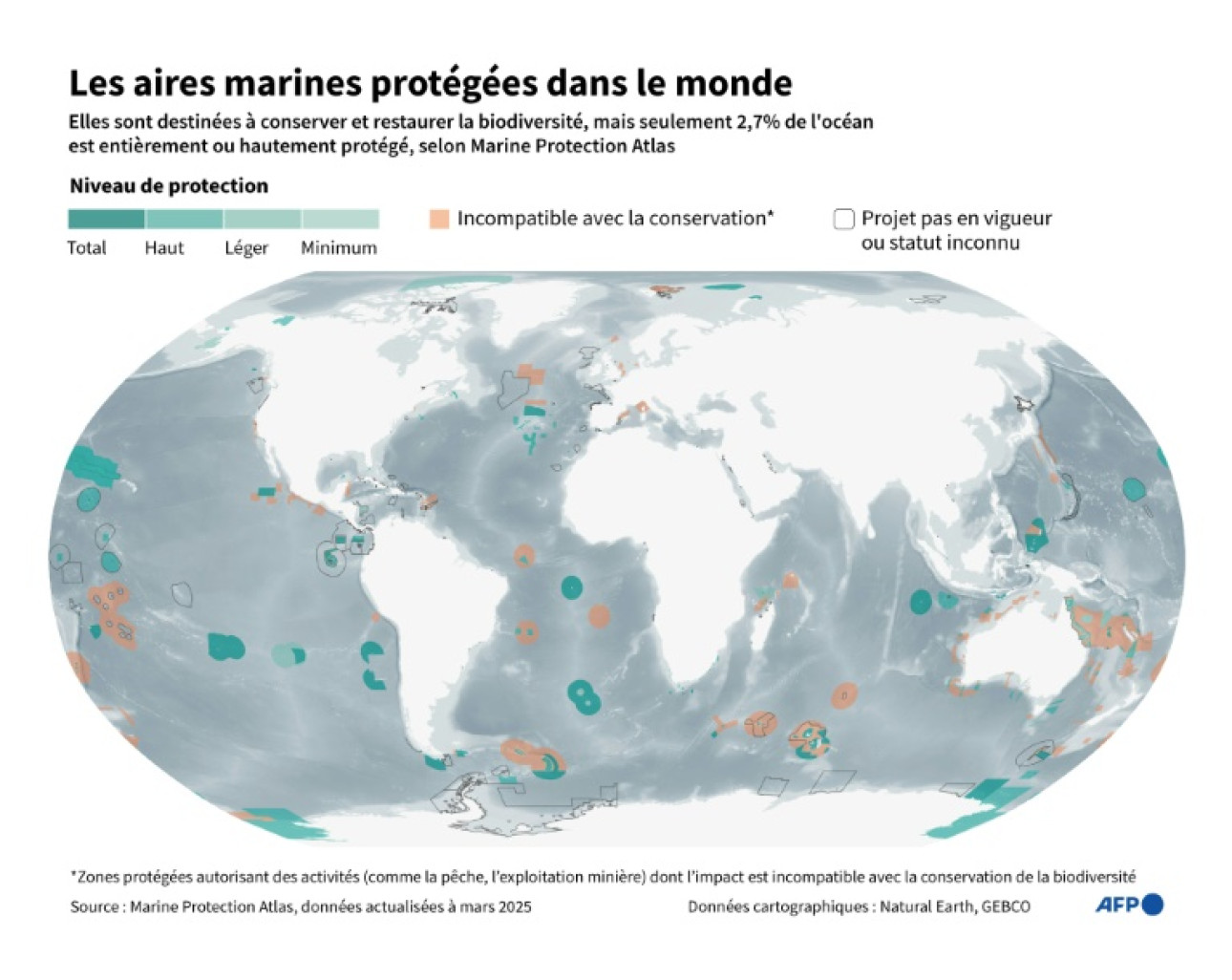 Les aires marines protégées dans le monde © Valentina BRESCHI