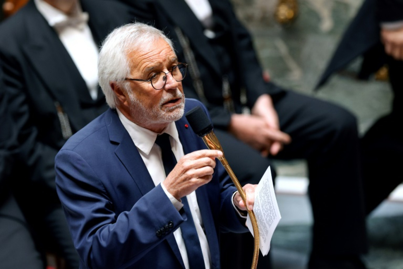 Le ministre de l'Aménagement du territoire François Rebsamen s'exprime à l'Assemblée nationale le 10 juin 2025 à Paris © GEOFFROY VAN DER HASSELT