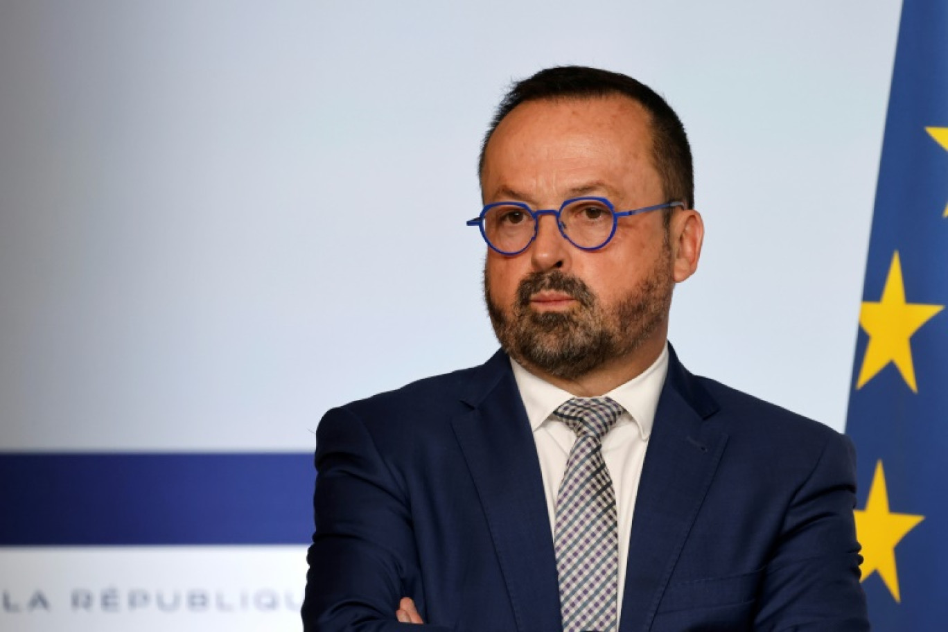 Le ministre chargé de la Santé et de l'Accès aux soins Yannick Neuder, le 28 avril 2025 à Paris © Ludovic MARIN