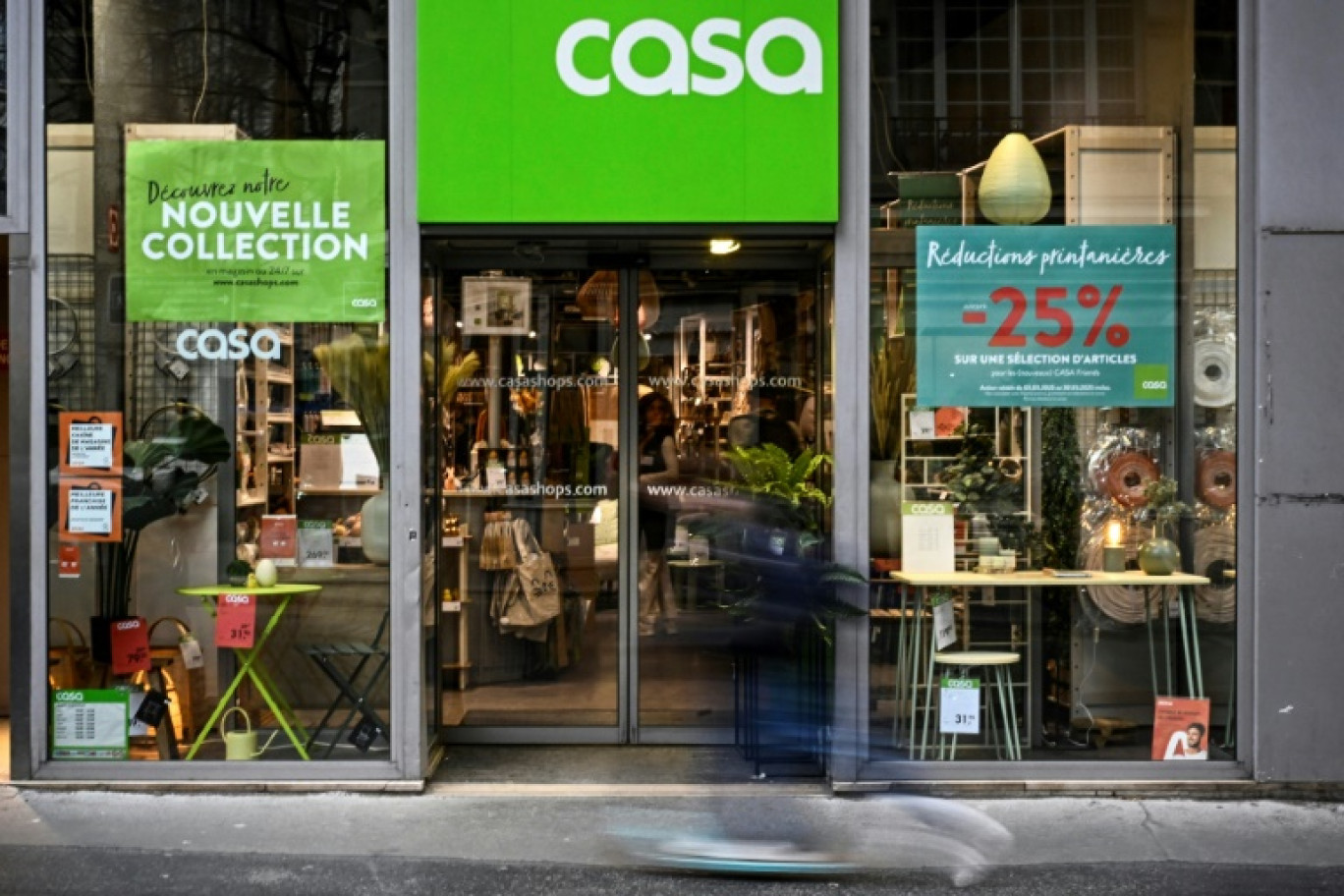 Une boutique de l'enseignement d'ameublement Casa France, le 21 mars 2025 à Paris © JULIEN DE ROSA