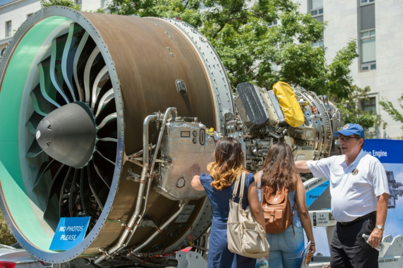 Le moteurs GTF de Pratt & Whitney exposé au Capitol Hille à Wasgington, le 19 juillet 2017 © PAUL J. RICHARDS