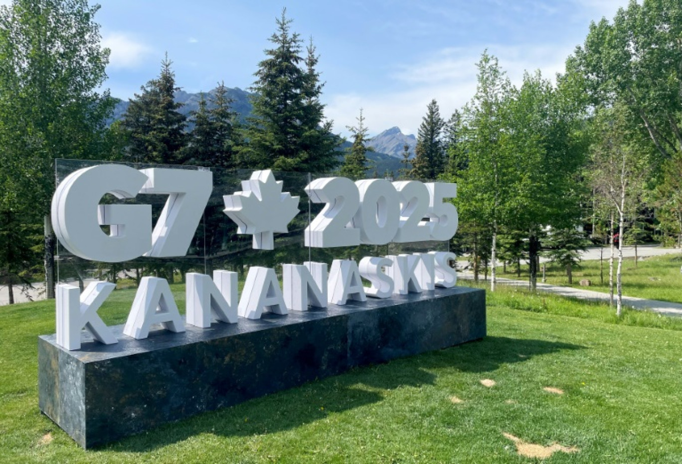 Le logo du G7 à Kananaskis, le 16 juin 2025 au Canada © Ben Sheppard