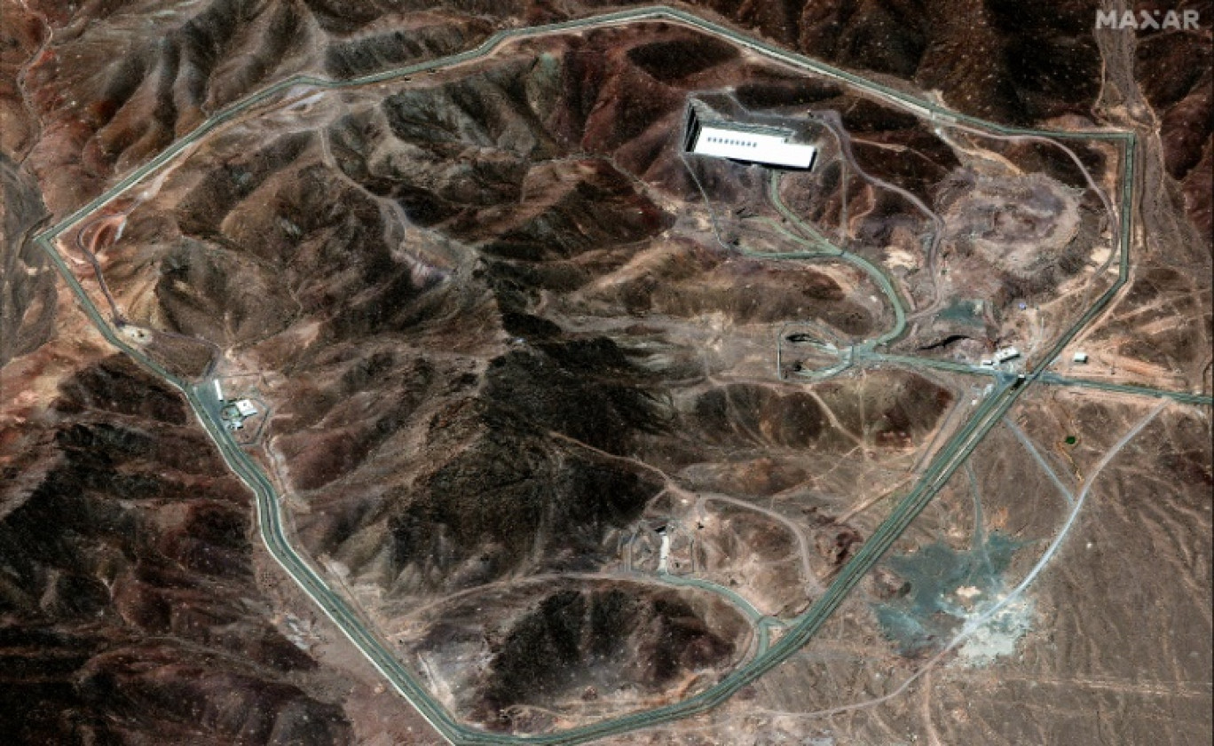 Image sattelite diffusée par la société Maxar Technologies montrant le site nucléaire iranien de Fordo, le 14 juin 2025 © -