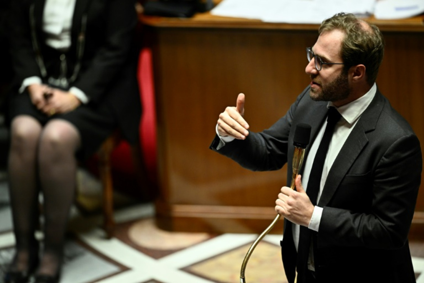 Le rapporteur du texte Antoine Armand (Renaissance), le 3 décembre 2024 à l'Assemblée nationale à Paris, alors qu'il était ministre de l'Économie © JULIEN DE ROSA
