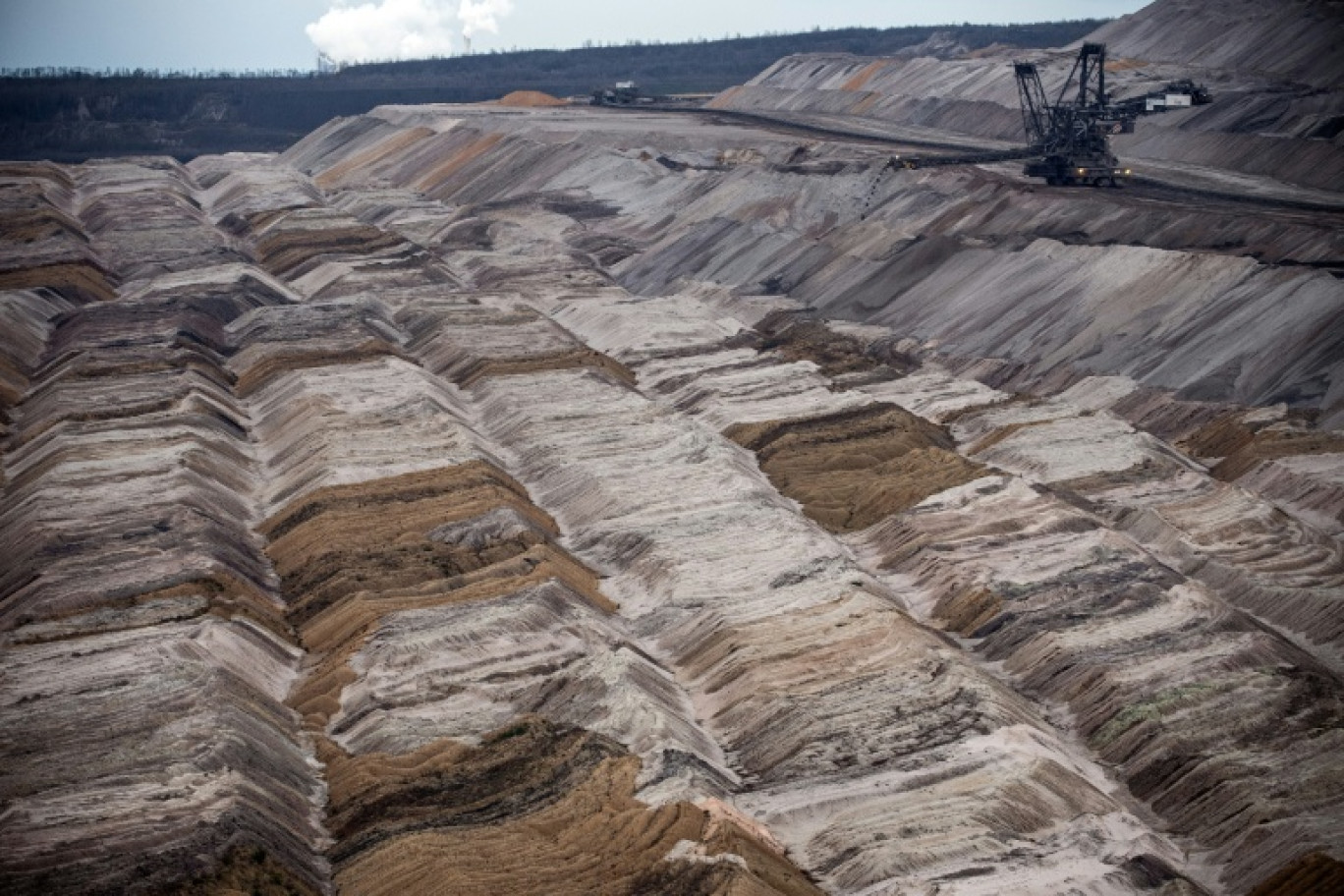 La mine de charbon à ciel ouvert d'Elsdorf, en Allemagne, le 14 janvier 2020. © Federico Gambarini