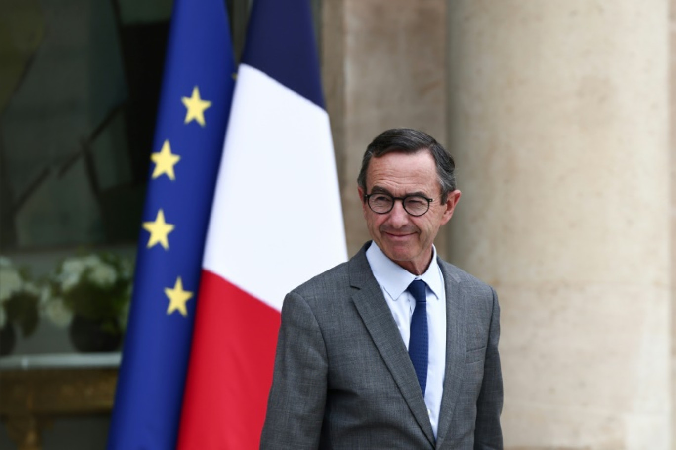 Le ministre de l'Intérieur Bruno Retailleau à la sortie de l'Elysée, le 12 juin 2025 à paris © Thibaud MORITZ