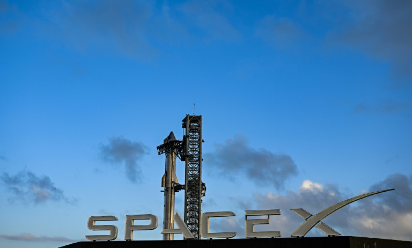 Une fusée Starship lors d'un test à Starbase au Texas, le 17 novembre 2024 © CHANDAN KHANNA