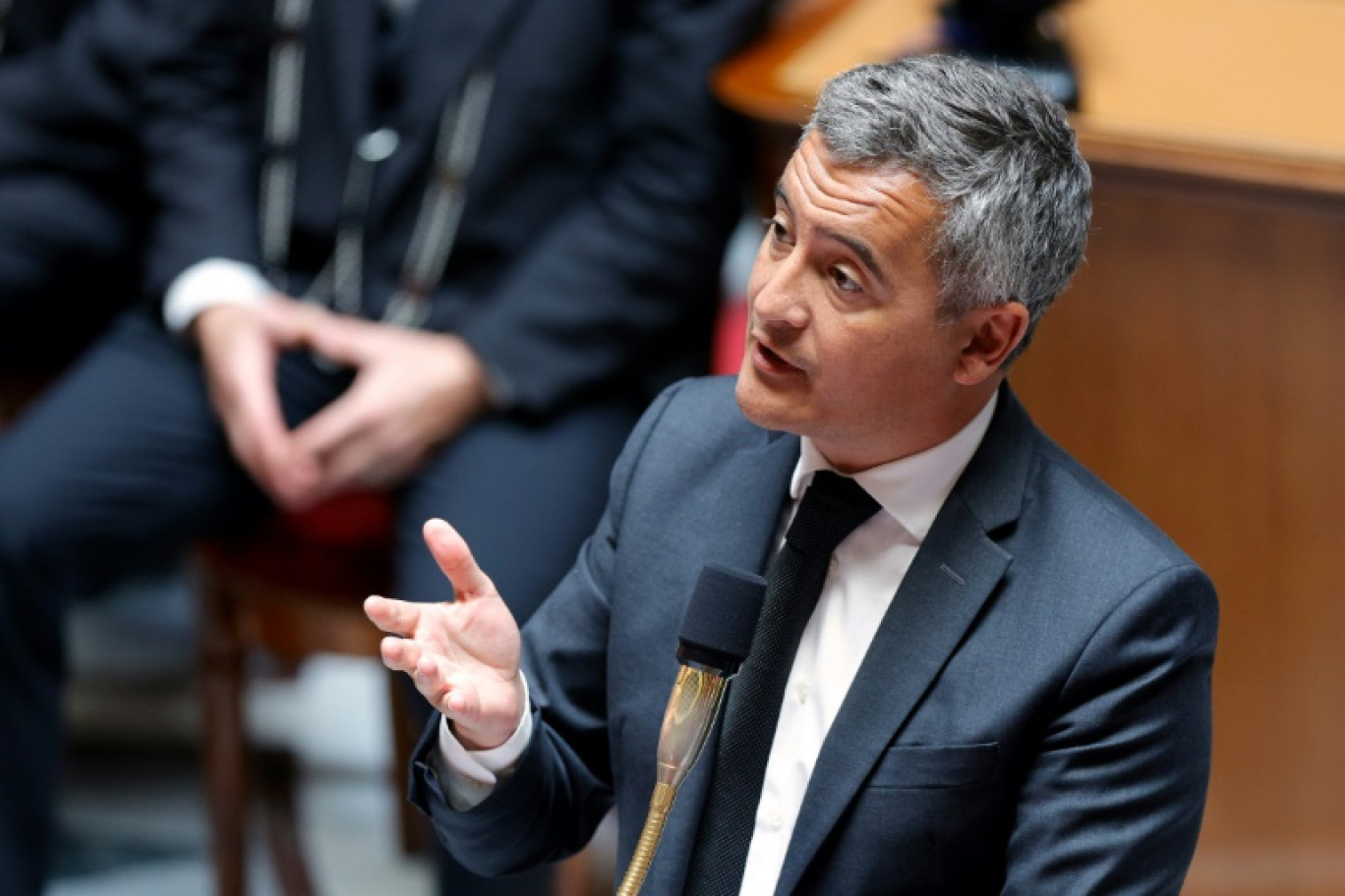 Le ministre de la Justice Gérald Darmanin à l'Assemblée nationale, le 10 juin 2025 à Paris © GEOFFROY VAN DER HASSELT