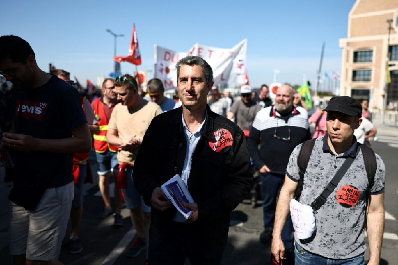 Le député ex-LFI de la Somme François Ruffin, lors de la manifestation du 1er mai 2025, à Dunkerque dans le Nord © Sameer AL-DOUMY