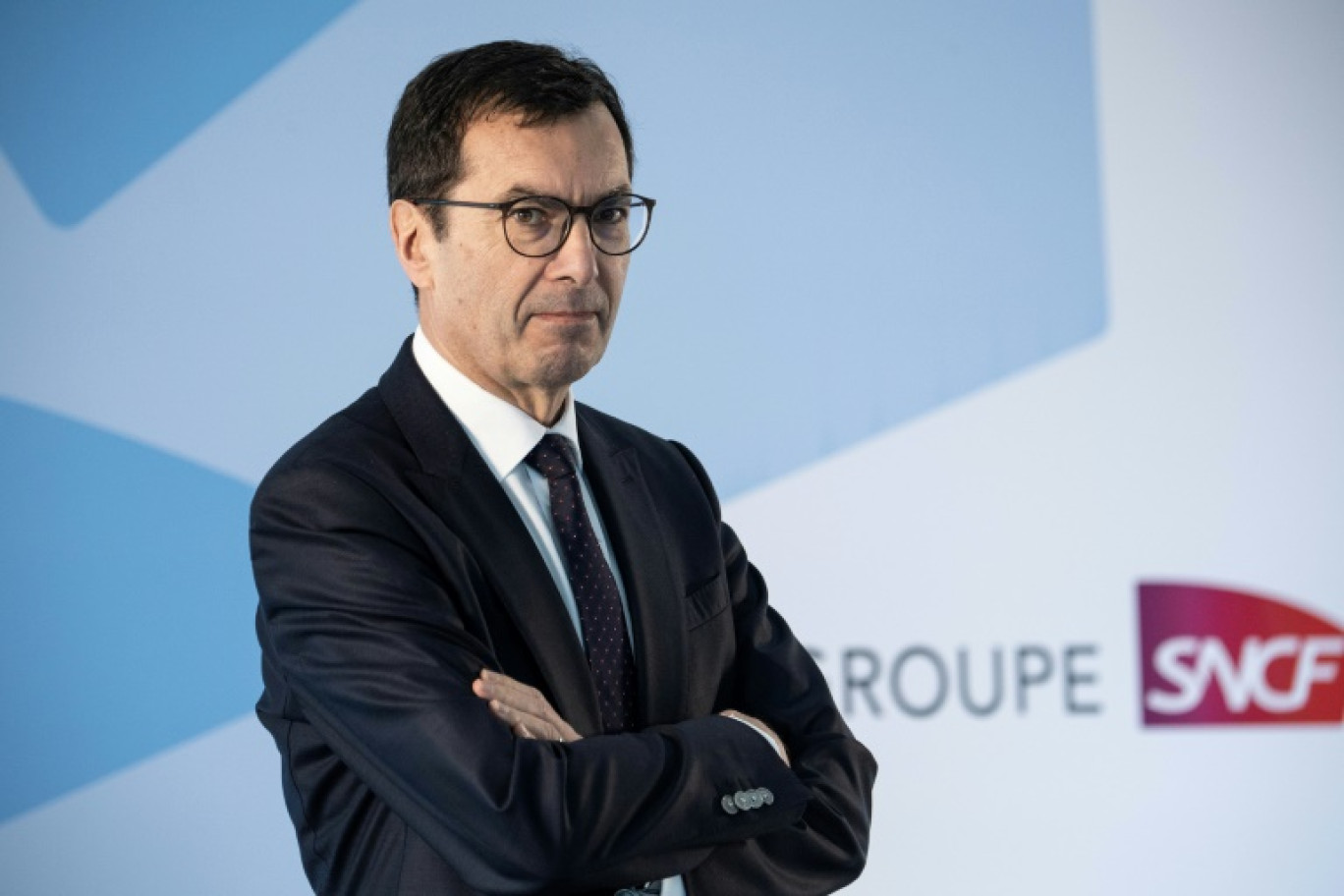 Le PDG de la SNCF Jean-Pierre Farandou, le 23 février 2023 à La Plaine-Saint-Eenis, en Seine-Saint-Denis © ALAIN JOCARD