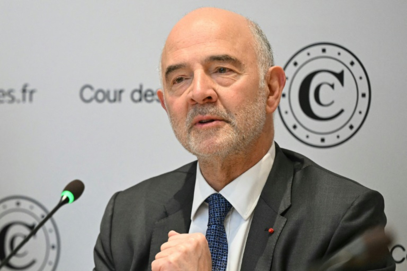 Le Premier président de la Cour des comptes Pierre Moscovici, le 8 avril 2025 à Paris © BERTRAND GUAY