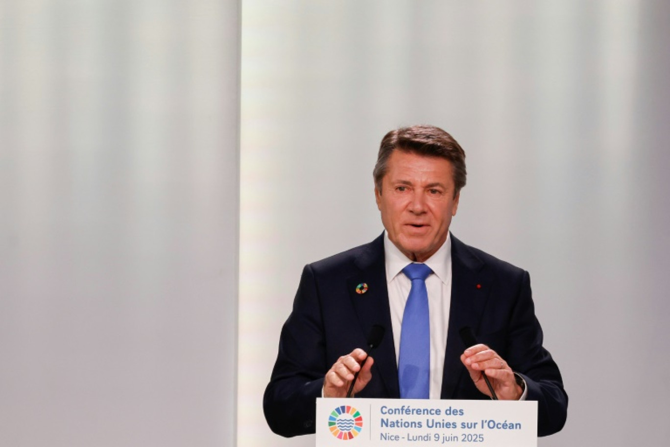 Le maire Horizons de Nice Christian Estrosi à Nice le 9 juin 2025 © Ludovic MARIN