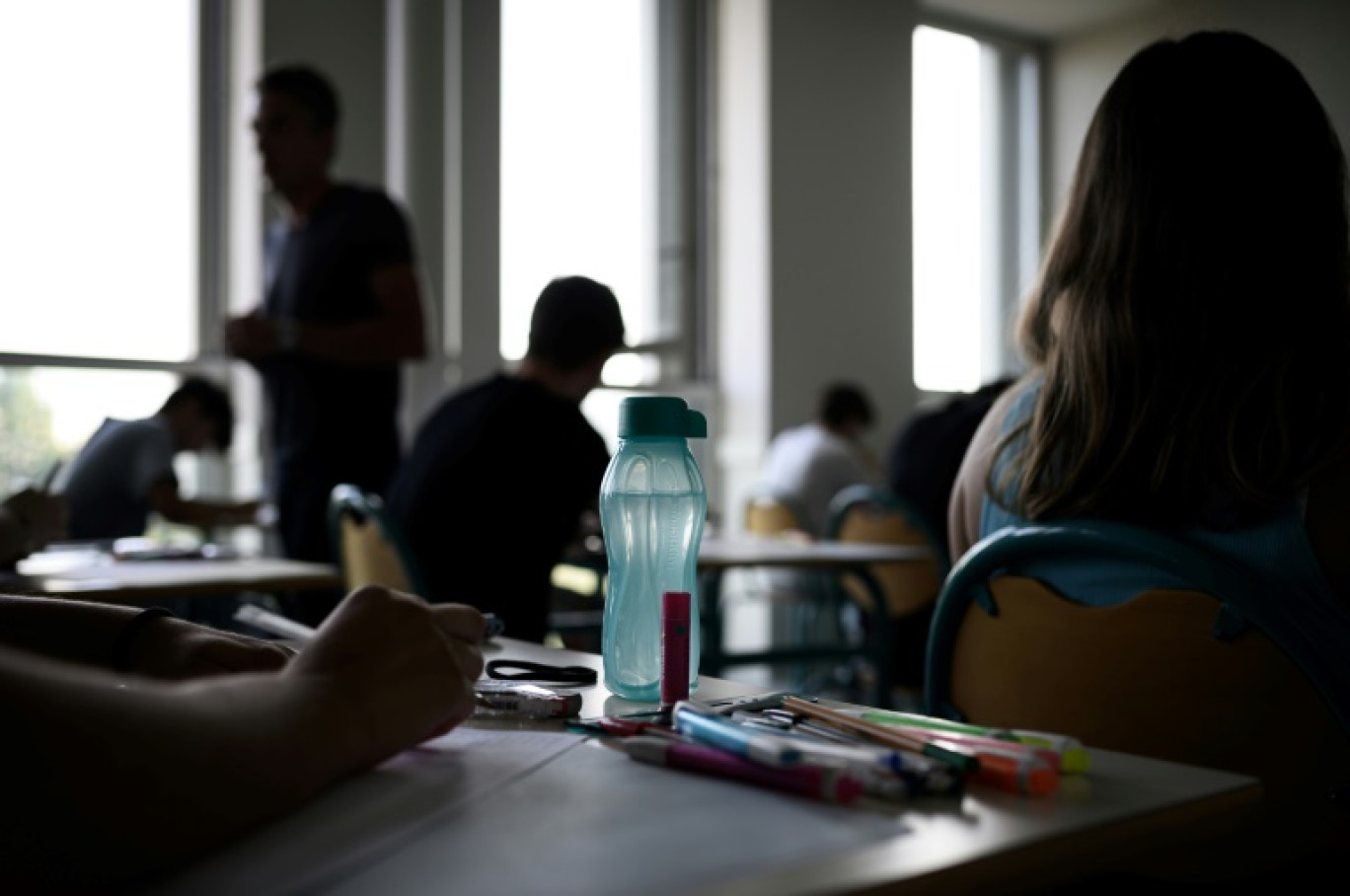 Dans un lycée de Bordeaux lors d'une épreuve du baccalauréat, le 15 juin 2022 © PhiLippe LOPEZ