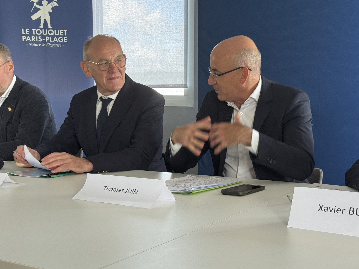 De g. à dr. Daniel Fasquelle, maire du Touquet et Thomas Juin, président de l’UAF ont lancé la Rencontre des aéroports français et francophone. © Aletheia Press / D. Boulogne