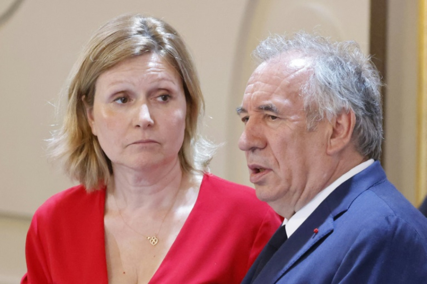 La présidente de l'Assemblée nationale Yaël Braun-Pivet et le Premier ministre François Bayrou le 2 juillet 2025 à l'Elysée © LUDOVIC MARIN