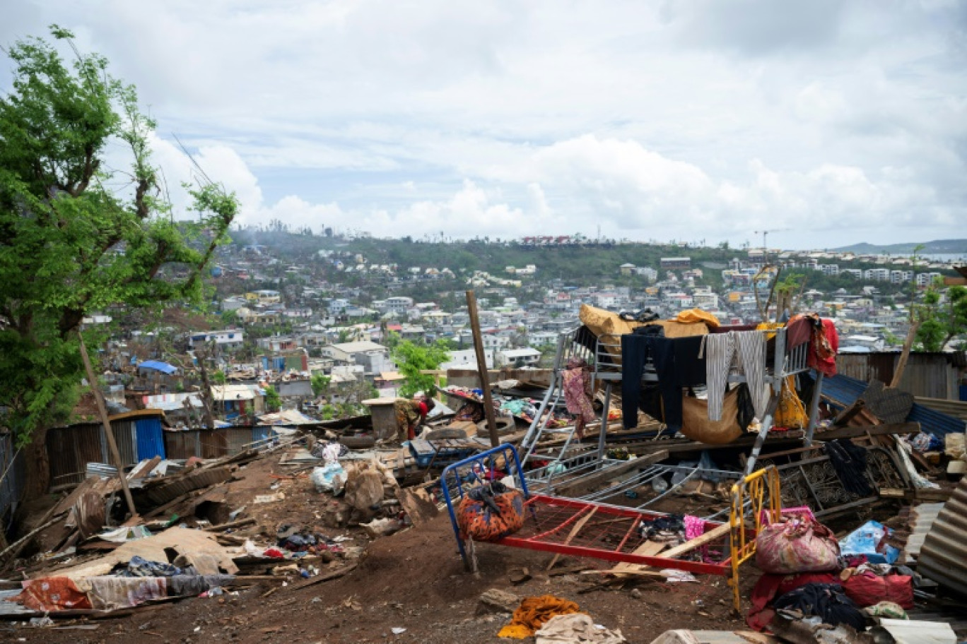 Destructions du cyclone Chido dans le bidonville de Cavani, à Mamoudzou, à Mayotte, le 2 janvier 2025 © JULIEN DE ROSA
