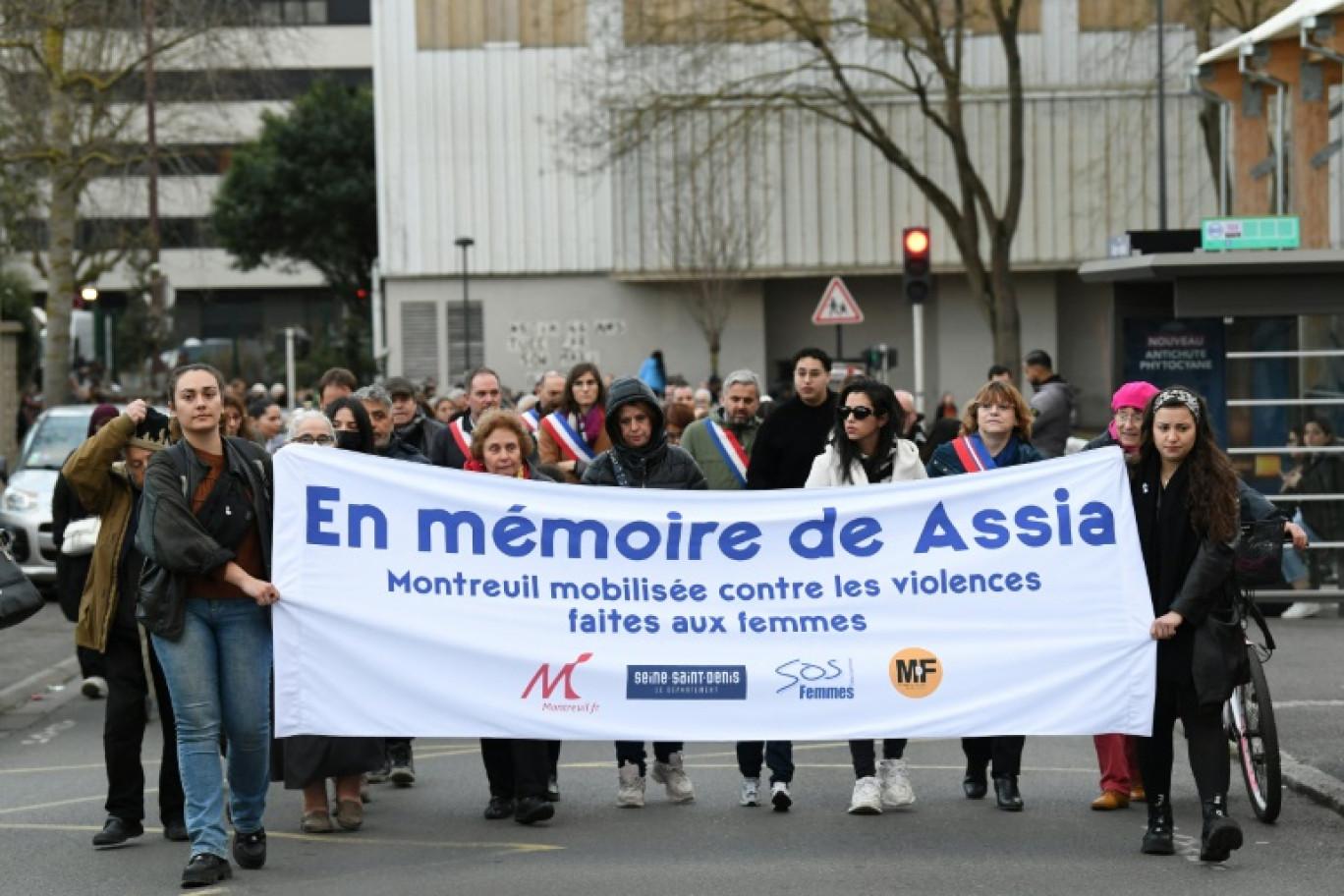 Une marche en hommage à Assia, à Montreuil près de Paris, le 21 mars 2023 © BERTRAND GUAY