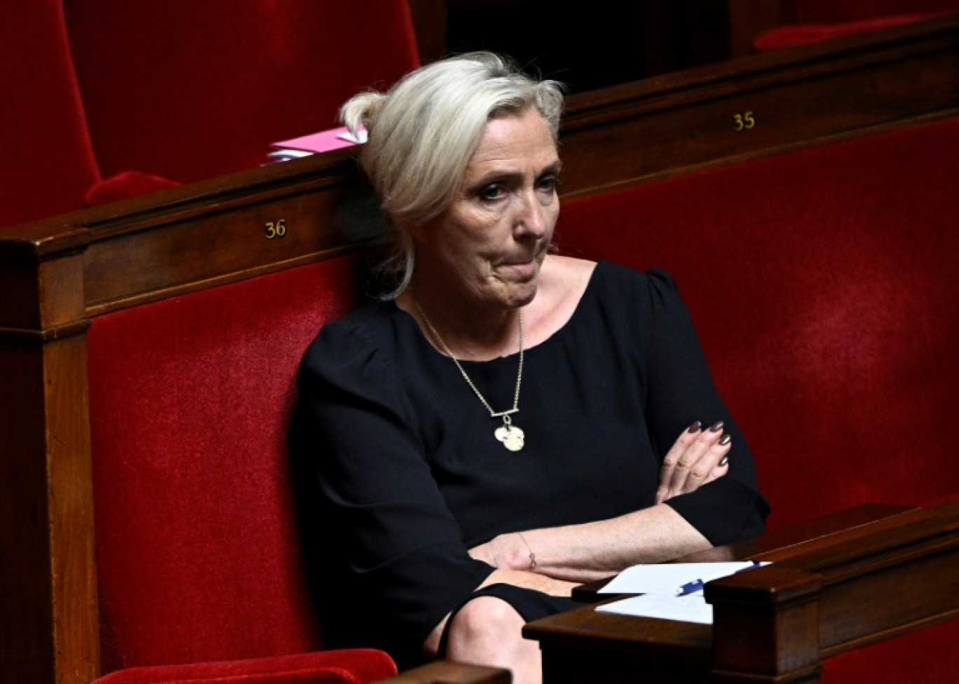 Marine Le Pen à l'Assemblée nationale à Paris le 1er juillet 2025 © JULIEN DE ROSA