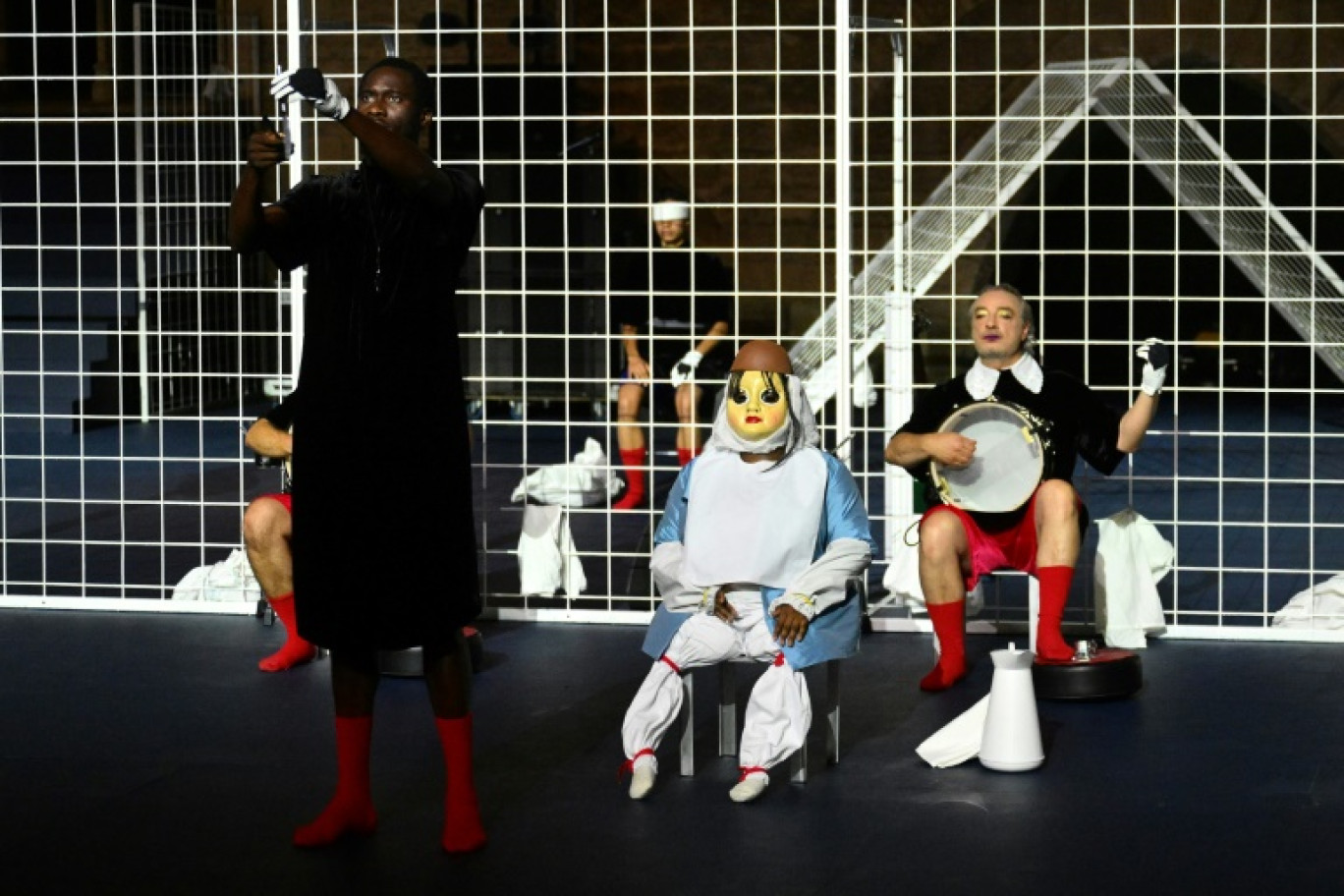 La création "Nôt" de Marlene Monteiro Freitas, ici le 3 juillet 2025 en répétition générale, fera l'ouverture du 79e Festival d'Avignon © Christophe SIMON
