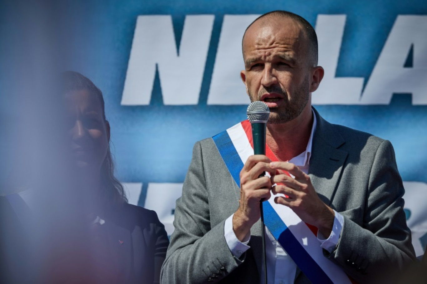 Le coordinateur national de La France insoumise Manuel Bompard, à Paris le 6 avril 2025 © Kiran RIDLEY