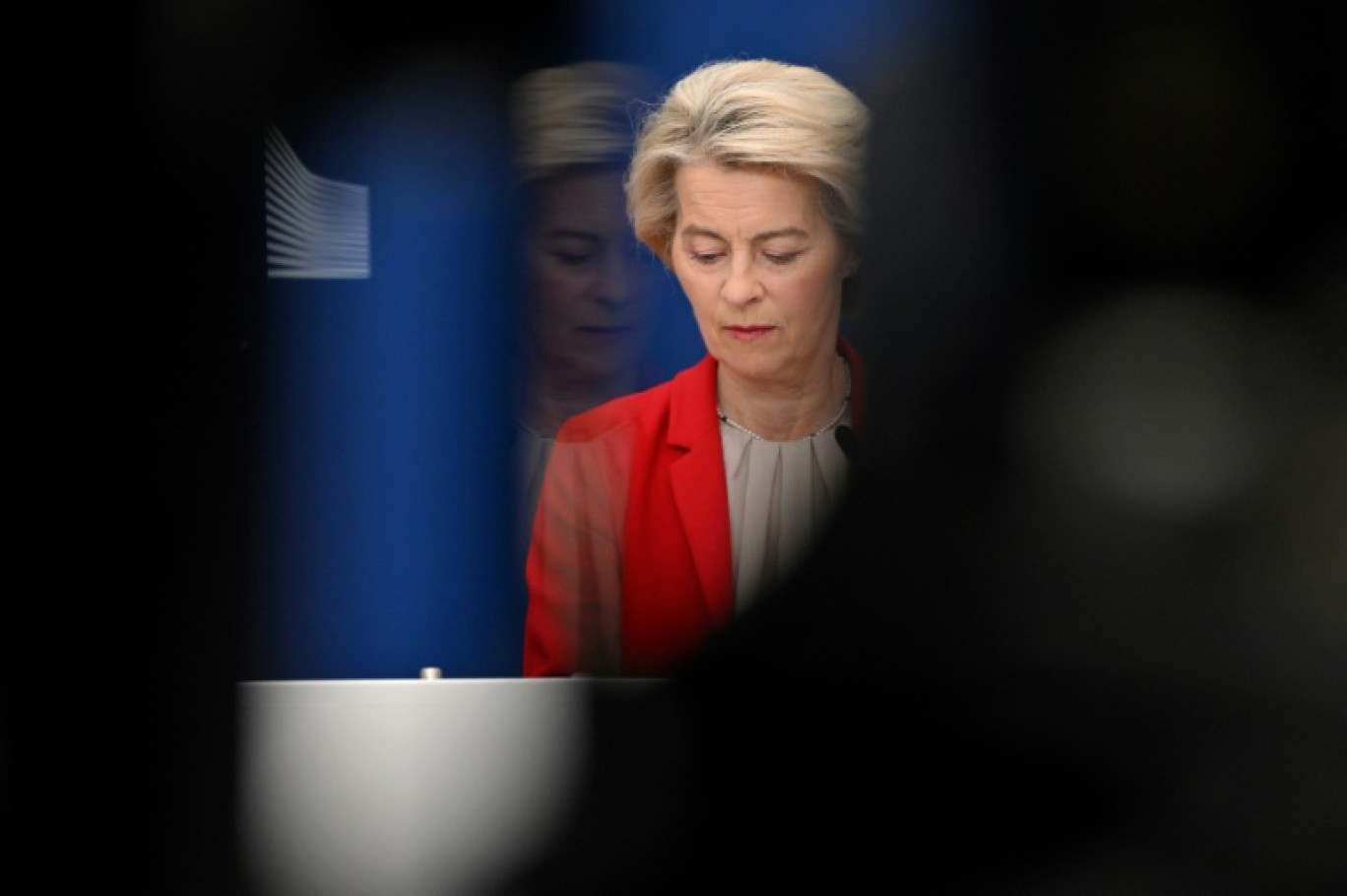 La présidente de la Commission européenne, Ursula von der Leyen, à Bruxelles le 10 juin 2025 © Nicolas TUCAT