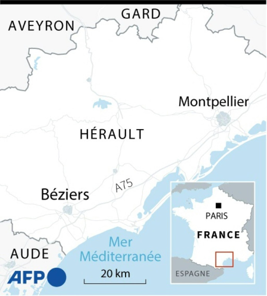 Carte de France localisant Béziers © Tupac POINTU