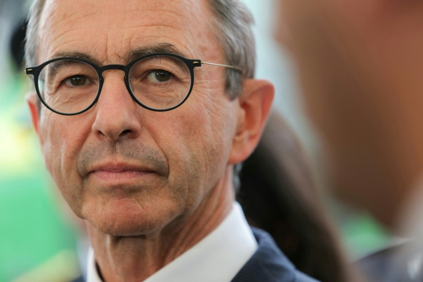 Le ministre de l'Intérieur Bruno Retailleau à Chemin du Genetet, près de Condécourt, dans le Val-d'Oise, le 23 juillet 2025 © Thomas SAMSON