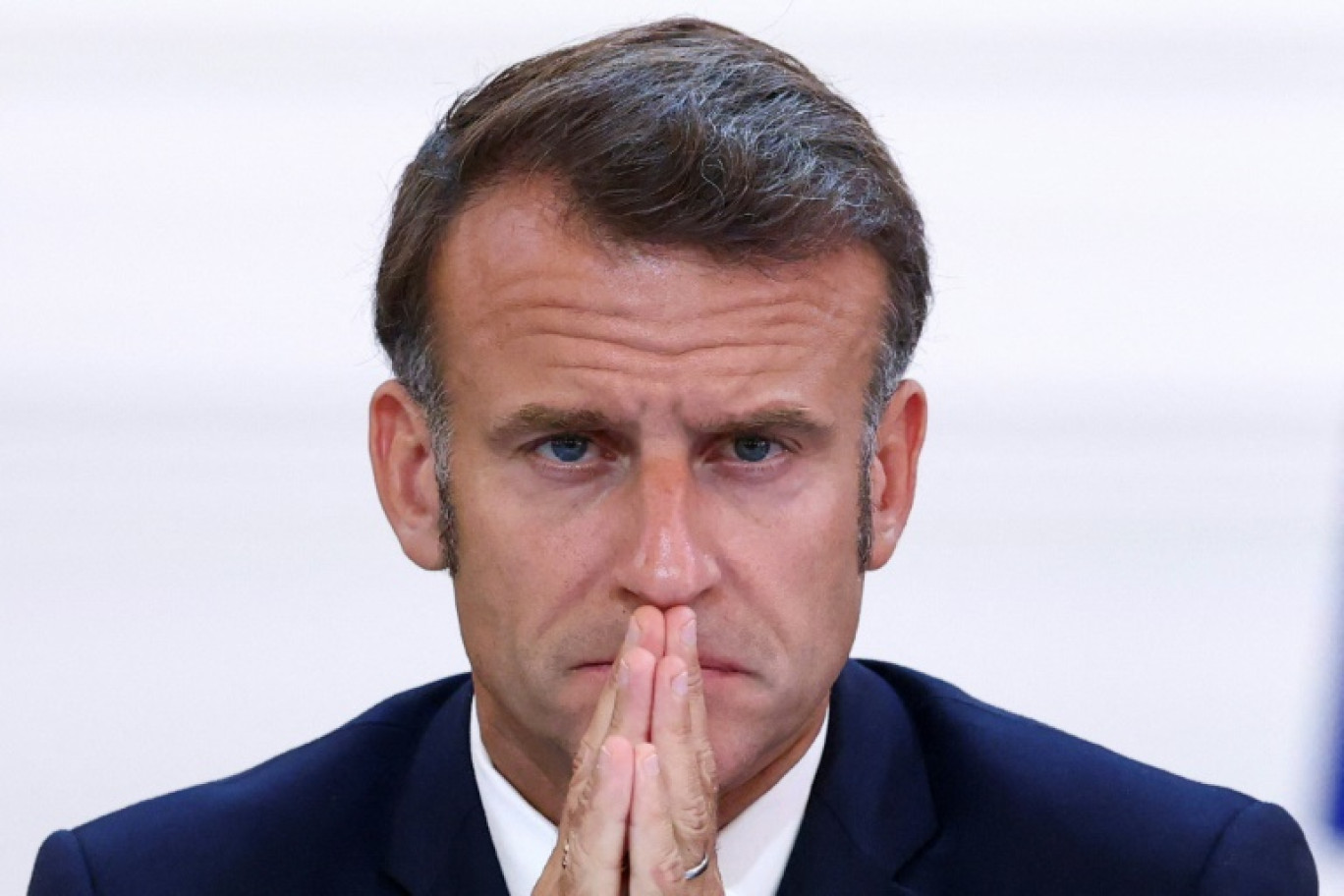 Le président français Emmanuel Macron reçoit son homologue palestinien Mahmoud Abbas à l'Elysée, le 21 septembre 2018 à Paris © LUDOVIC MARIN