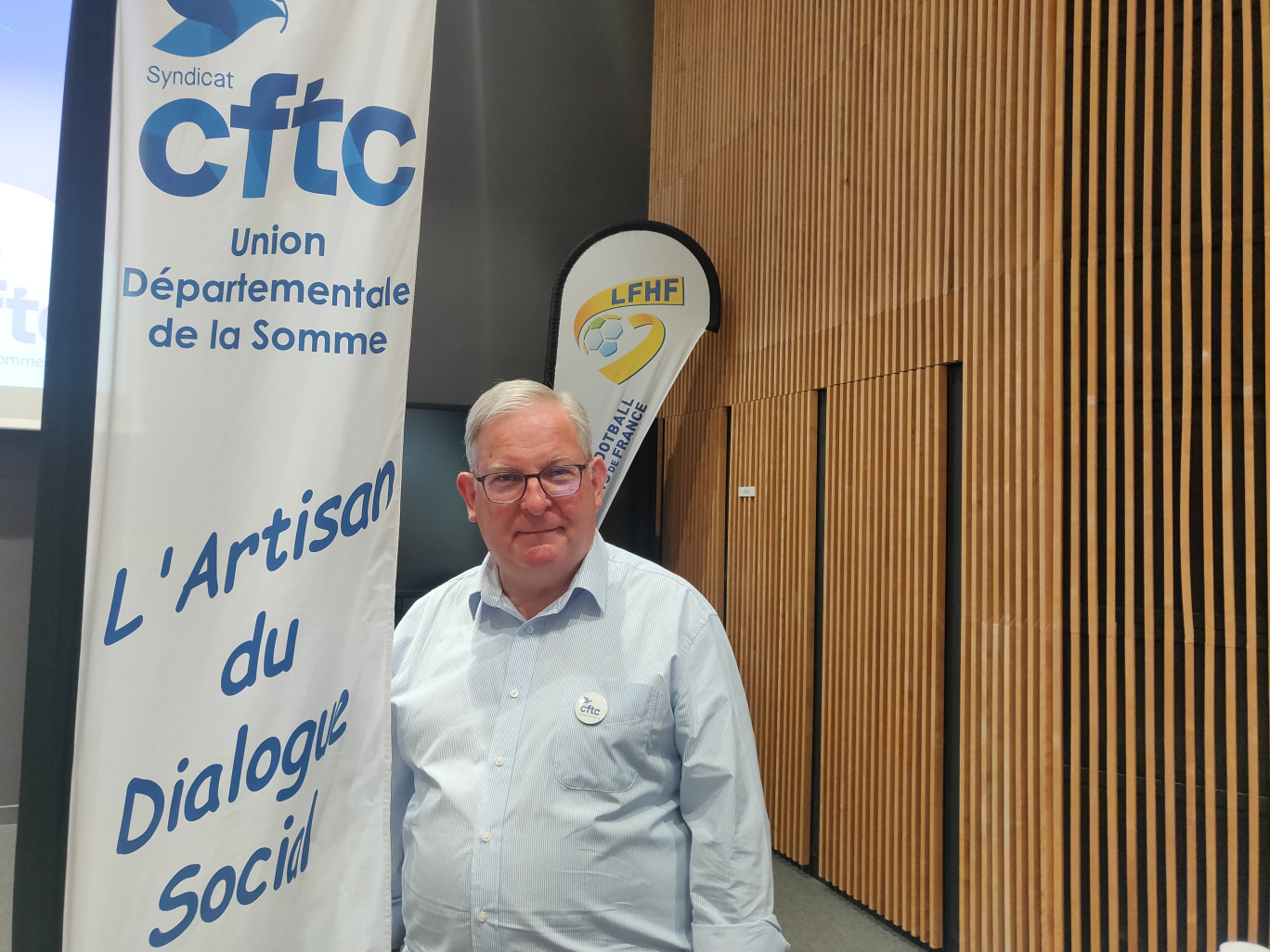Éric Coulon, président de l’UD de la CFTC de la Somme. © Aletheia Press / D. La Phung