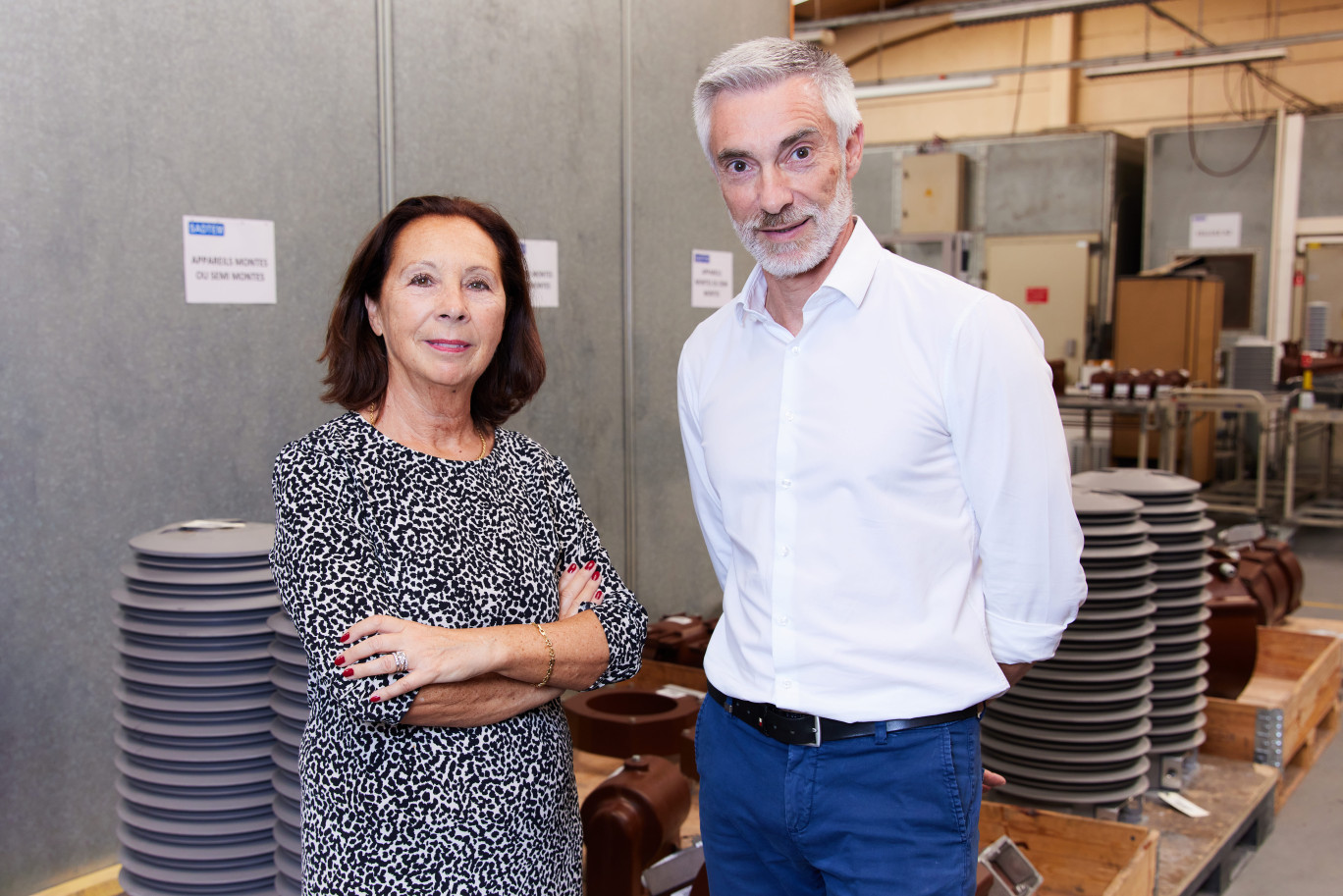 Dominique De Belizal, présidente de SADTEM et petite-fille du fondateur et Eric Janet, directeur général. ©Lena Heleta