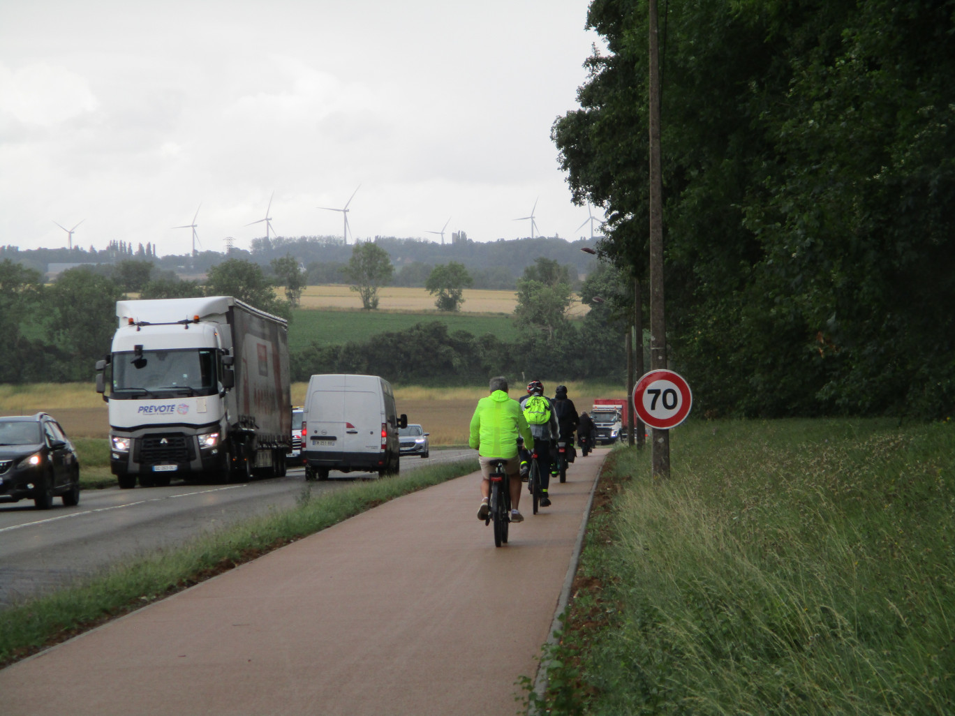 La sécurité des cyclistes désormais garantie avec cette voie verte.