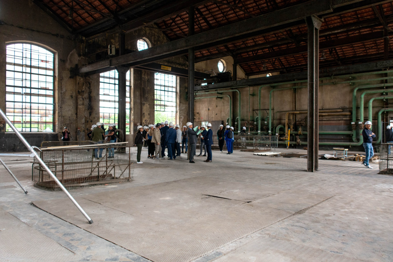 Lors de la visite du chantier par les élus le 16 juillet dernier. © CAVF