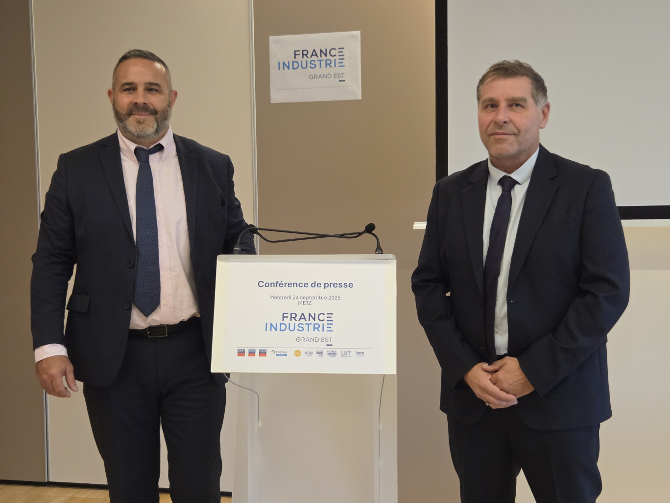 Sébastien Renault et Arnaud Bernier sont les chefs de file de France Industrie Grand Est. © Laurent Siatka.