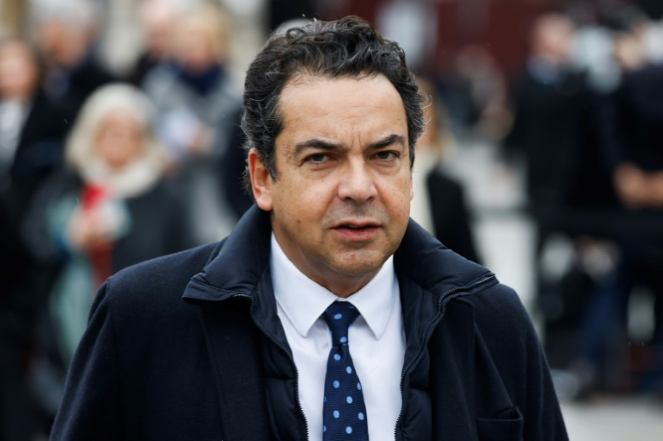 Le journaliste Patrick Cohen, le 14 février 2024 à Paris © Ludovic MARIN