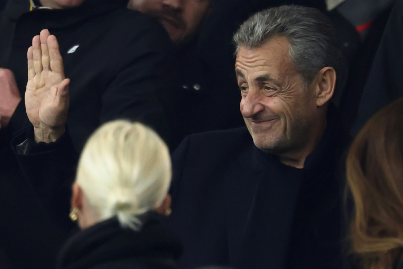 L'ancien président Nicolas Sarkozy, deux jours après sa condamnation à cinq ans de prison, au Parc des Princes, le 27 septembre 2025 © FRANCK FIFE
