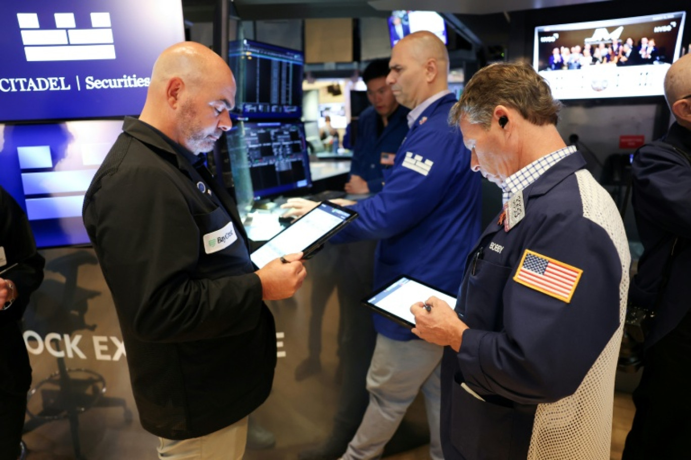 Des opérateurs à la Bourse de New York le 15 août 2025 © TIMOTHY A.CLARY