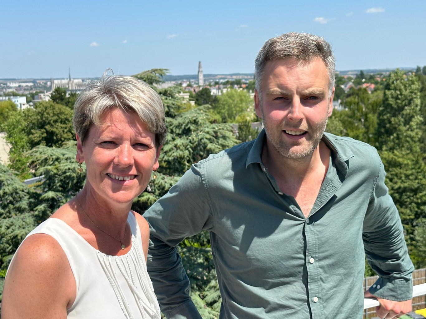 ﻿Christine Debureaux, dirigeante d'Expert RH et Maxence Bonduelle, patron d'Uptech Energie président à deux la section d'Amiens du CJD qui compte près de 60 membres. © CJD Amiens
