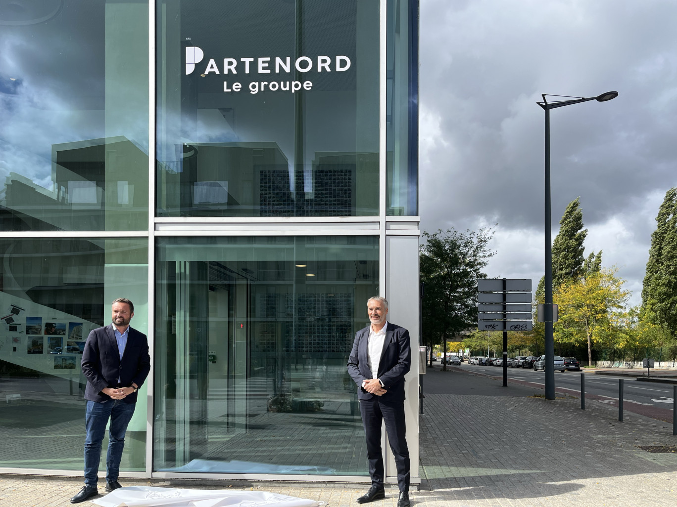 Valentin Belleval, président de Partenord, et Eric Cojon, directeur général, ont présenté la nouvelle identité visuelle du groupe.
