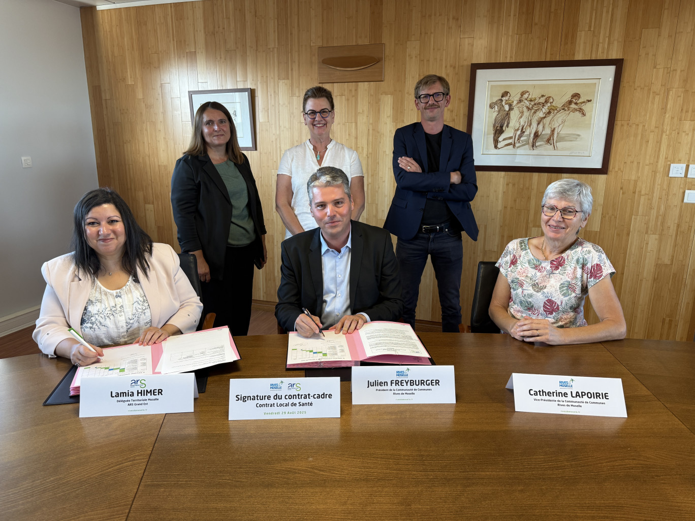 Lors de la signature du contrat-cadre. © CCRM.