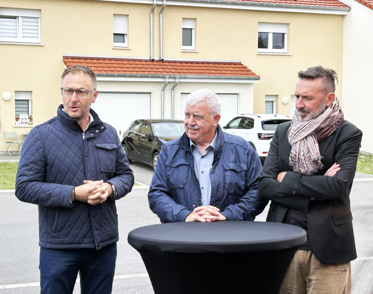Lors de l'inauguration du programme à Valmont. © Moselis.