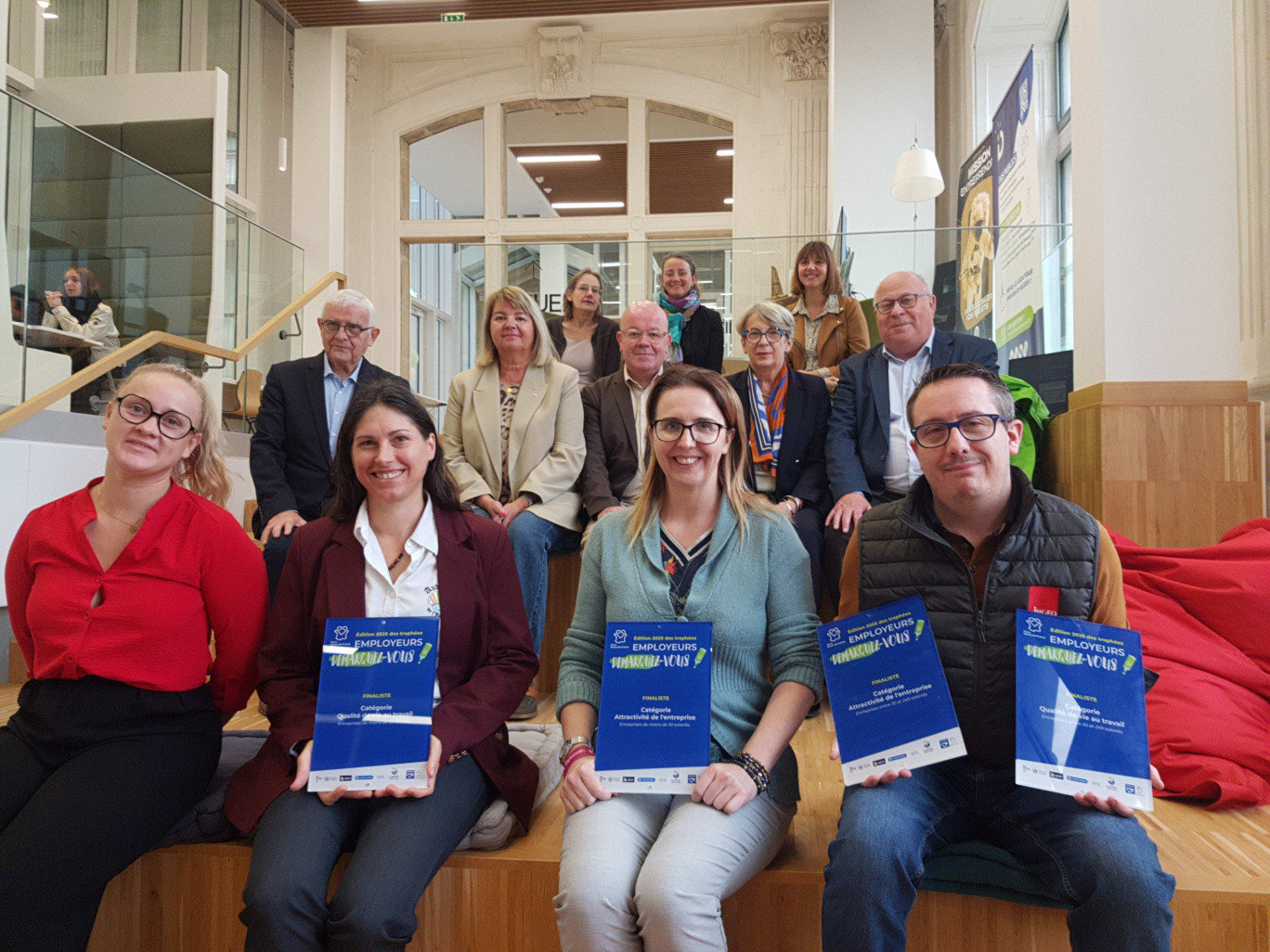 En tout, cinq entreprises concouraient aux Trophées «Employeurs, démarquez-vous !» sur le territoire de Saint-Omer. Seules trois ont gagné le droit de concourir à la finale régionale, qui aura lieu le 5 décembre. © Aletheia Press / Arnaud Stoerkler