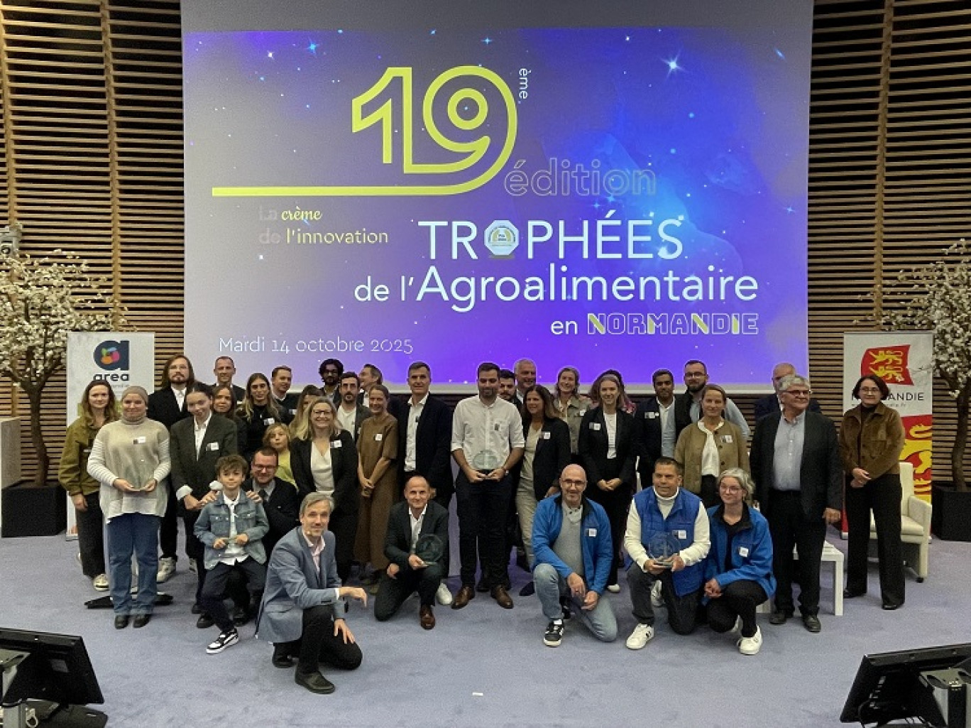 Les innovations normandes récompensées lors de la 19e édition des Trophées de l'Agroalimentaire. © AREA Normandie
